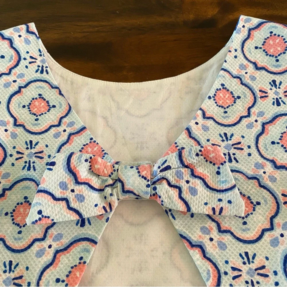 Janie and Jack Tile Print Romper